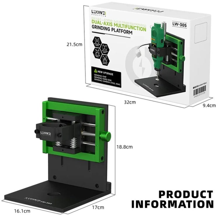 Luowei LW - 305 Dual Axis Multifunctional Screen IC and Camera Outer Iron Ring Grinding Platform, LW - 305 - ORIWHIZ