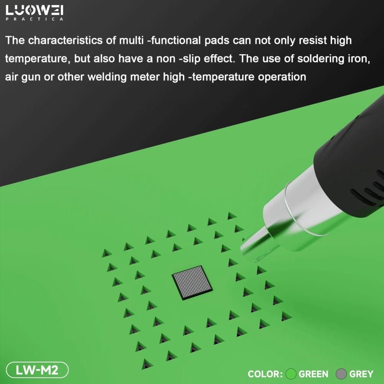 Luowei LW - M2 Multi - function Microscope Repair Silicone Pad Tin Planting Platform, LW - M2 (Green), LW - M2 (Grey) - ORIWHIZ