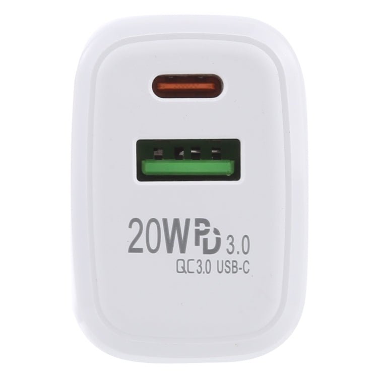 LZ - 215A+C 20W QC 3.0 USB + PD 3.0 USB - C / Type - C Fast Charging Travel Charger, EU Plug, EU Plug - ORIWHIZ