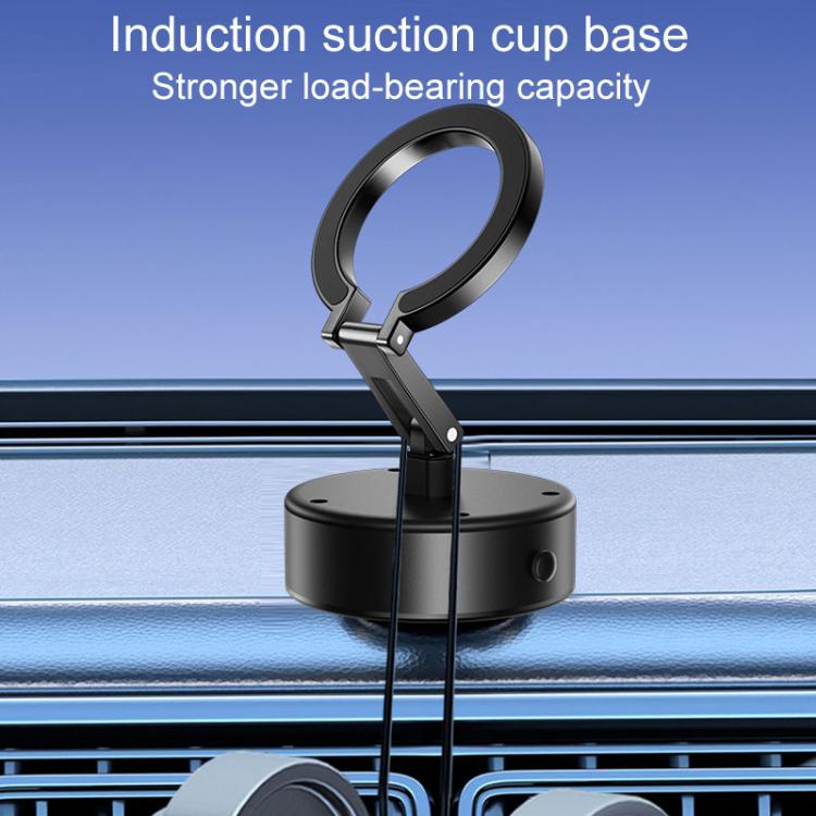 M17 Electrical Suction Cup Mobile Phone Car Holder Folding Rotating Magnetic Suction Navigation Stand - ORIWHIZ