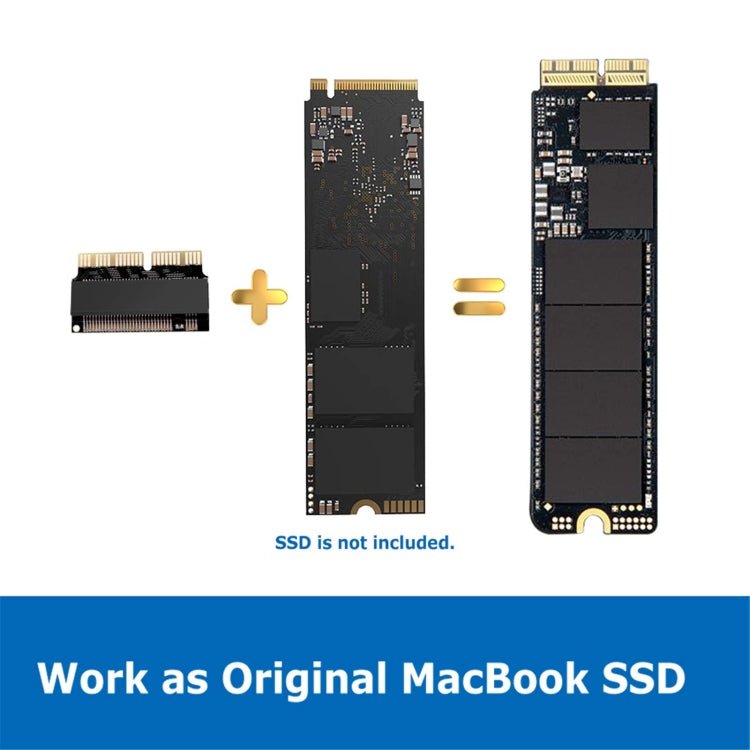 M.2 PCIE NVME SSD Adapter For MacBook Air Pro Retina Mid 2013 - 2017, M.2 PCIE NVME SSD Green, M.2 PCIE NVME SSD Black - ORIWHIZ