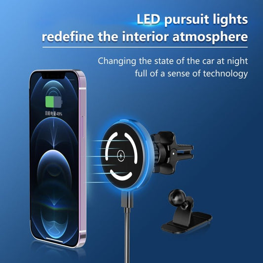 M68 15W Magnetic QI Standard Wireless Charging Car Holder, M68 QI Standard - ORIWHIZ