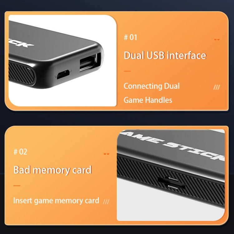 M8 Pro Y3Lite U8 Plus For PS1 2.4G Wireless HDMI HD 4K Dual Game Console, 32G 10000+ Games, 64G 15000+ Games, 128G 20000+ Games, 256G 25000+ Games - ORIWHIZANBERNICPocket ConsolePocket Console & Accessories