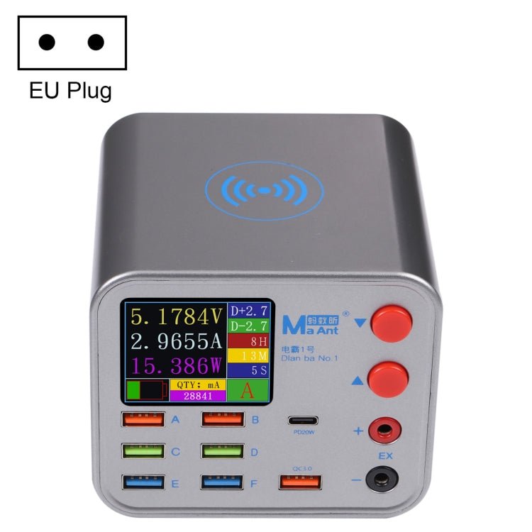 MaAnt Dianba NO.1 Multi - port Wireless USB PD Charger, US Plug, Dianba NO.1, US Plug, Dianba NO.1, EU Plug - ORIWHIZ
