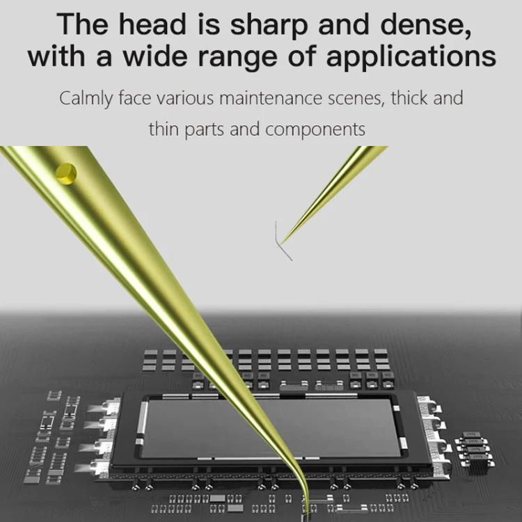 MaAnt Titanium Tweezers Antistatic Small Clip Bird Nest Hair Picking Pink Prick Clip Repair Tool, Straight, Curve - ORIWHIZ