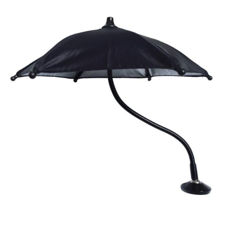 Magnetic Phone Mini Sun Protection Umbrella Parasol Diameter 9.4 inch, Metal Hose 8.3 inch, Black, Blue, Pink - ORIWHIZ