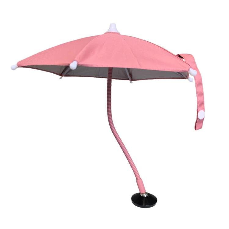 Magnetic Phone Mini Sun Protection Umbrella Parasol Diameter 9.4 inch, Metal Hose 8.3 inch, Black, Blue, Pink - ORIWHIZ