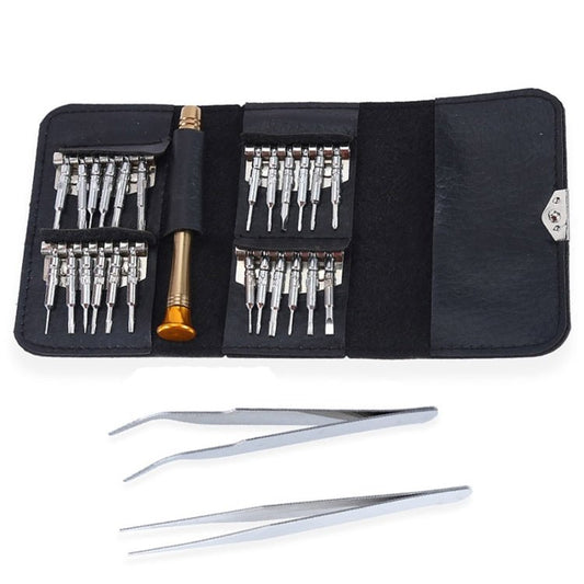 Magnetic suction 27 in 1 portable wallet type screw driver set mobile phone tablet maintenance tool, 27 in 1 - ORIWHIZ