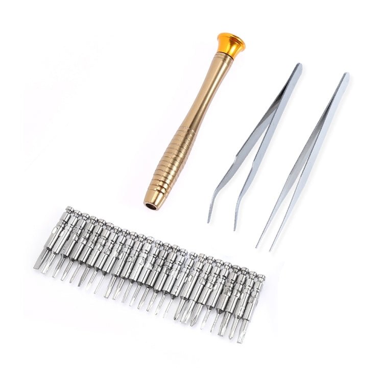 Magnetic suction 27 in 1 portable wallet type screw driver set mobile phone tablet maintenance tool, 27 in 1 - ORIWHIZ