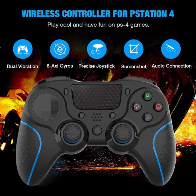 MB - P913 PC Six - Axis Somatosensory Back Key Programming Dual Vibration Bluetooth Gamepad For PS4 Pro, Red Black, Blue Black, Black White, Black - ORIWHIZSony AccessoriesSony Accessories GamepadsToys & Hobbies