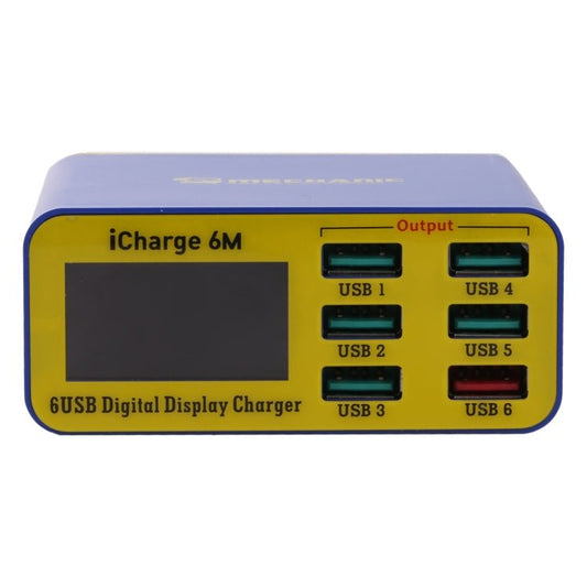 Mechanic icharge 6M QC 3.0 USB Smart Charger Support Fastcharging With LCD, EU Plug, icharge 6M - ORIWHIZ