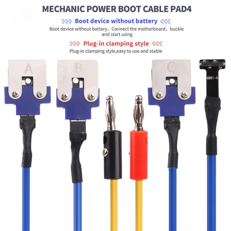 Mechanic PAD4 DC Power Supply Test Cable For iPad Series, PAD4 - ORIWHIZ