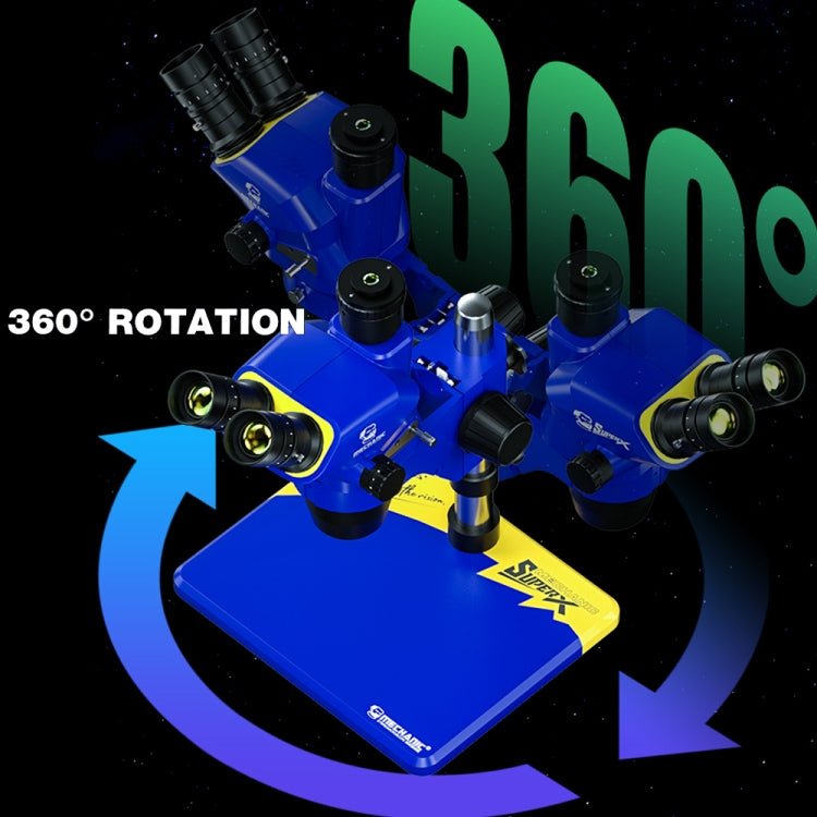 Mechanic Super X 360 Rotation HD Video Trinocular Stereo Microscope, Mechanic Super X - ORIWHIZ