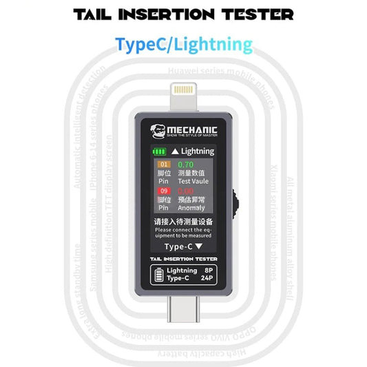 Mechanic T - 824 Type - C to Lightning High Precision Digital Display Tail Insertion Tester - ORIWHIZ