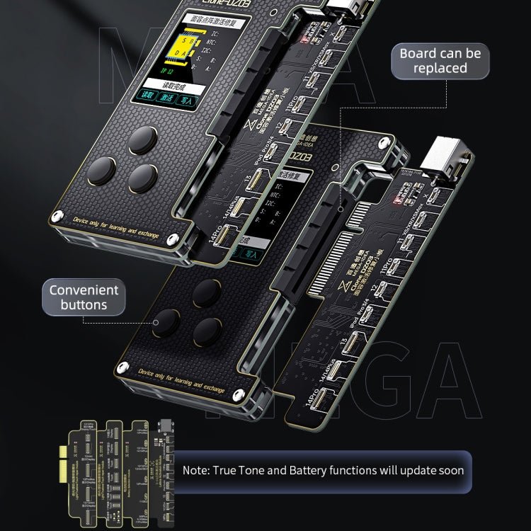 MEGA - IDEA Clone DZ03 Battery Activation & Face ID Dot Matrix Programmer for iPhone 8 - 14 Pro Max, Plug: US, SPT0648A, SPT0648B - ORIWHIZ