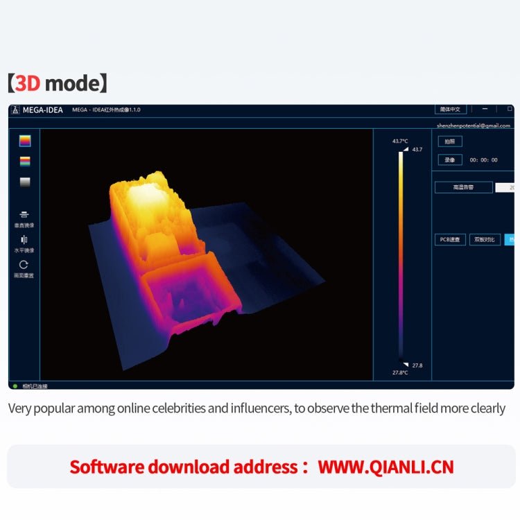 Mega - Idea Super IR Cam Mini S Microscope Infrared Thermal Imaging Camera for Motherboard Detected - ORIWHIZ