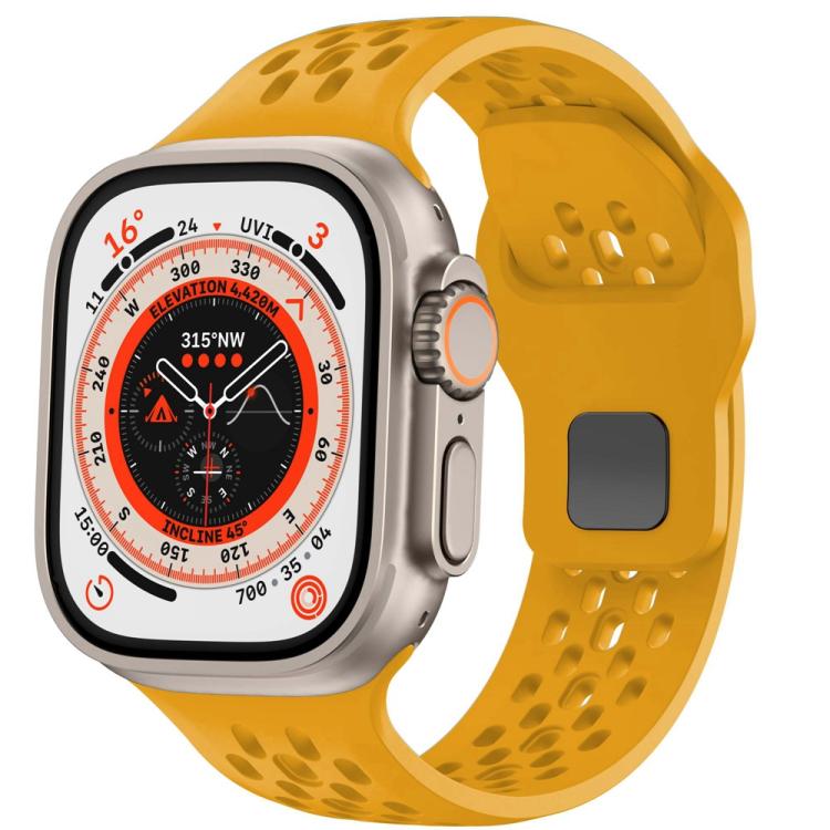 Mesh Reverse Buckle Silicone Watch Band, For Apple Watch 46mm / 49mm / 45mm / 44mm, For Apple Watch 42mm / 41mm / 40mm / 38mm - ORIWHIZ