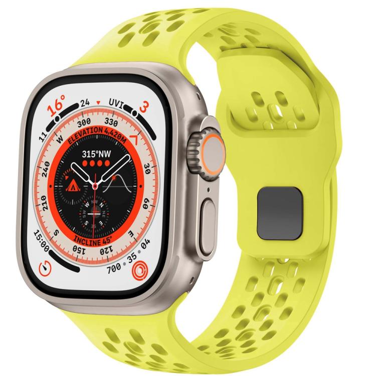 Mesh Reverse Buckle Silicone Watch Band, For Apple Watch 46mm / 49mm / 45mm / 44mm, For Apple Watch 42mm / 41mm / 40mm / 38mm - ORIWHIZ