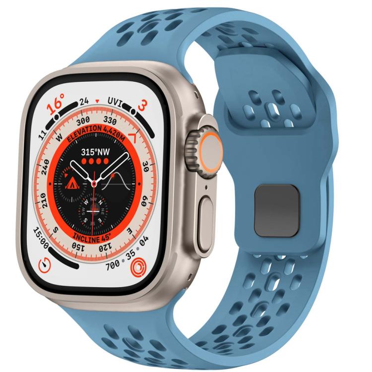 Mesh Reverse Buckle Silicone Watch Band, For Apple Watch 46mm / 49mm / 45mm / 44mm, For Apple Watch 42mm / 41mm / 40mm / 38mm - ORIWHIZ