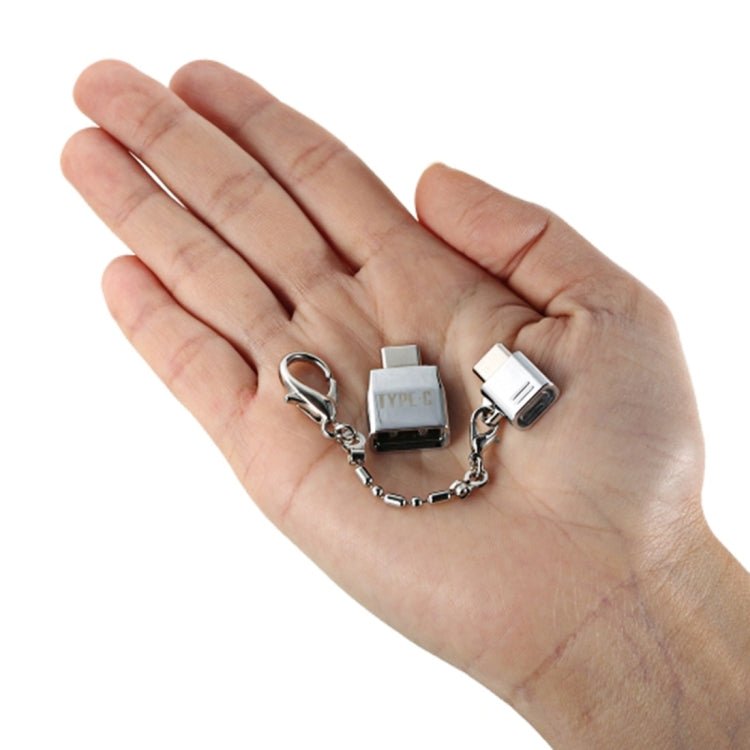 Micro USB Female to USB - C / Type - C Male + USB 2.0 Female to USB - C / Type - C Male Metal Adapter - ORIWHIZ