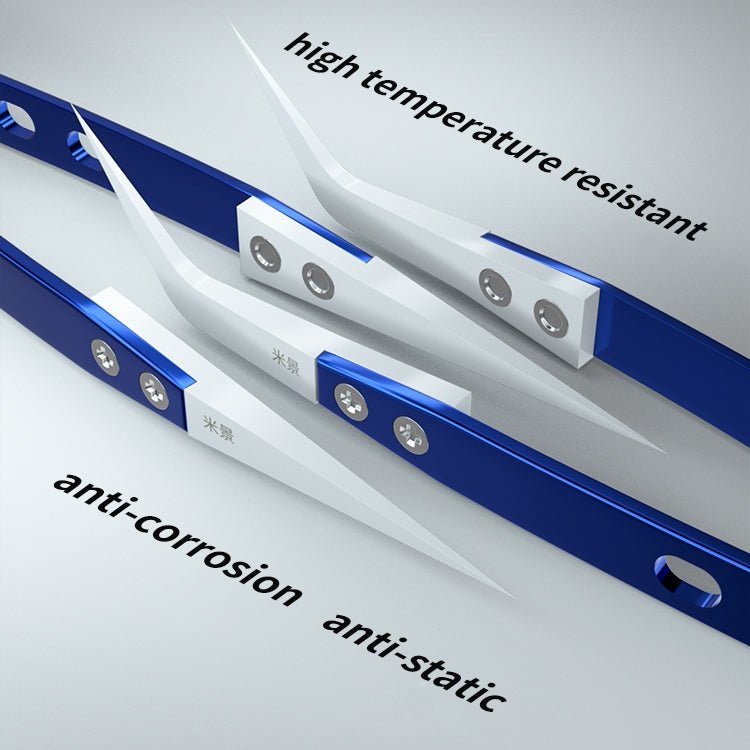 Mijing Antistatic Precision Diamagnetism Tweezers(Straight), Curved, Straight - ORIWHIZ