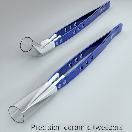 Mijing Antistatic Precision Diamagnetism Tweezers(Straight), Curved, Straight - ORIWHIZ