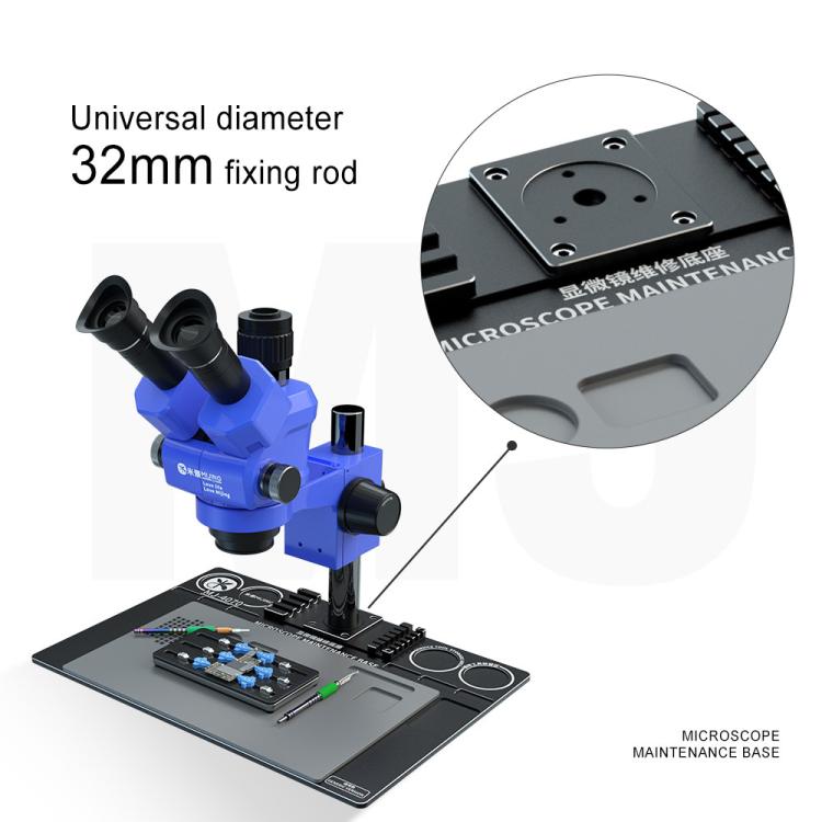 Mijing Fixed Rod Diameter 32mm Universal Microscope Aluminum Alloy Big Base, MJ - 4030, MJ - 4070 - ORIWHIZ