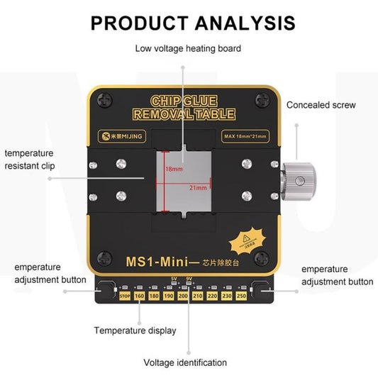 Mijing MS1 - Mini Soldering Rework Preheating Station, Mijing MS1 - Mini - ORIWHIZ