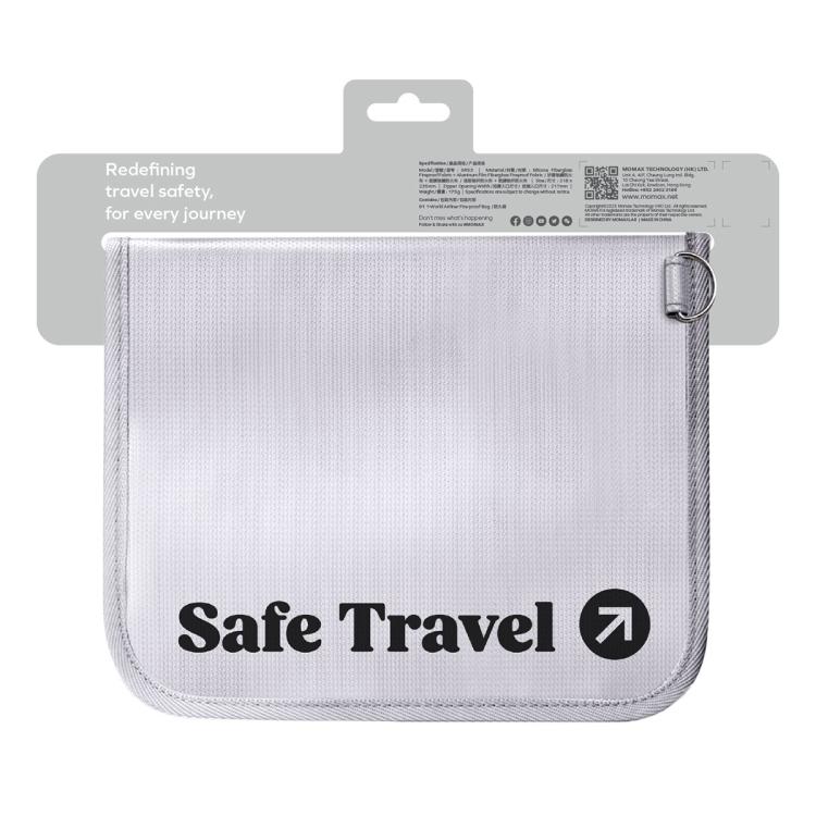 MOMAX SR53E 1 - World Airliner Fireproof Storage Bag, Size: 218x235mm, Size: 218x235mm - ORIWHIZApple AccessoriesGalaxy S Series Parts Digital Storage BagMac Accessories
