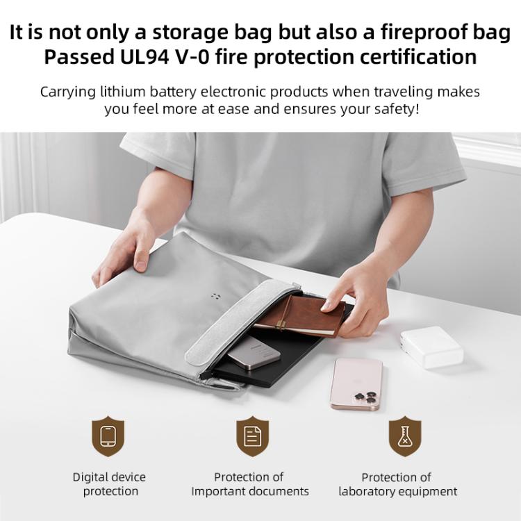 MOMAX SR53E 1 - World Airliner Fireproof Storage Bag, Size: 218x235mm, Size: 218x235mm - ORIWHIZApple AccessoriesGalaxy S Series Parts Digital Storage BagMac Accessories