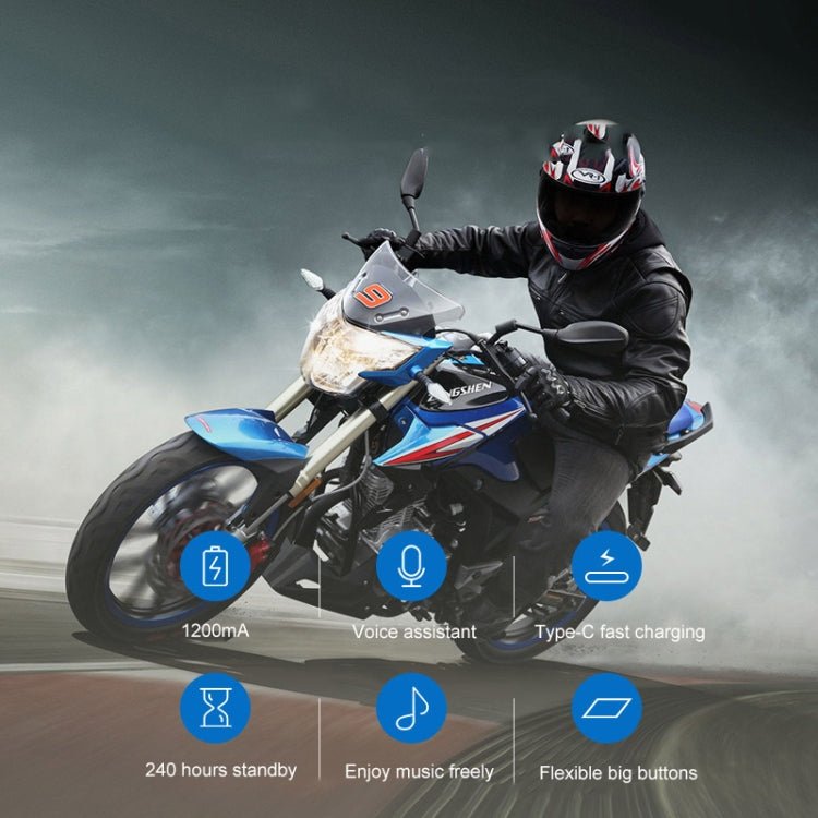 Motorcycle Helmet Call Music Navigation Bluetooth Headset, Red, Yellow, Green - ORIWHIZConsumer ElectronicsMotorcycle Walkie TalkieWalkie Talkie