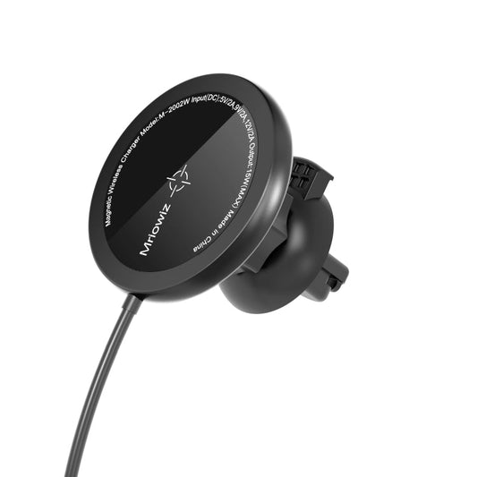 Mriowiz M - 2002W 15W 360 - degree Rotating MagSafe Magnetic Car Wireless Charger for iPhone 12 Series, with USB + USB - C / Type - C Data Cable, Cable Length: 1m, M - 2002W - ORIWHIZ