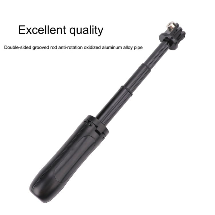 Multi - functional Foldable Tripod Holder Selfie Monopod Stick for GoPro, Insta360, DJI and Other Action Cameras, Length: 12 - 23cm, Length: 12 - 23cm (Red), Length: 12 - 23cm (Blue) - ORIWHIZDJI & Insta360 AccessoriesExtendable PoleUniversal Grip Tripod