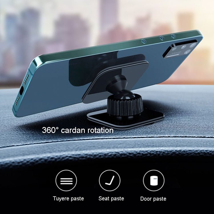 Multifunctional Sticky Car Navigation Holder Automobile Cell Phone Support Bracket, Square Black - ORIWHIZ
