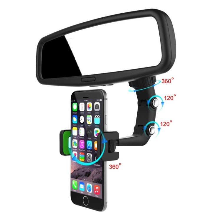Multifunctional Vehicle - mounted Video Shooting Rearview Mirror Bracket, Green, Grey - ORIWHIZ