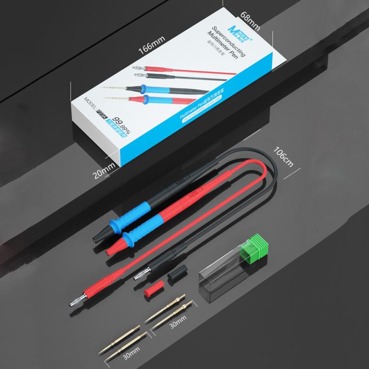 Multimeter Pens Pointed Silicone Cord Frostproof Detachable Stainless Steel Test Pen Accessories, P23A - ORIWHIZ