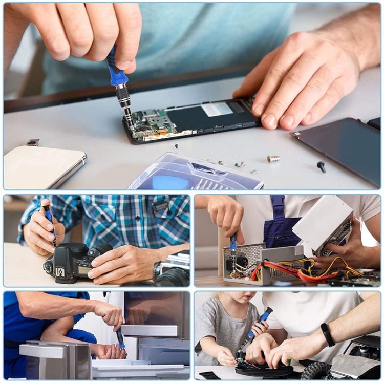 Multipurpose Manual Screwdriver Set Household Cell Phone Computer Repair Tools, 124 In 1 - ORIWHIZ