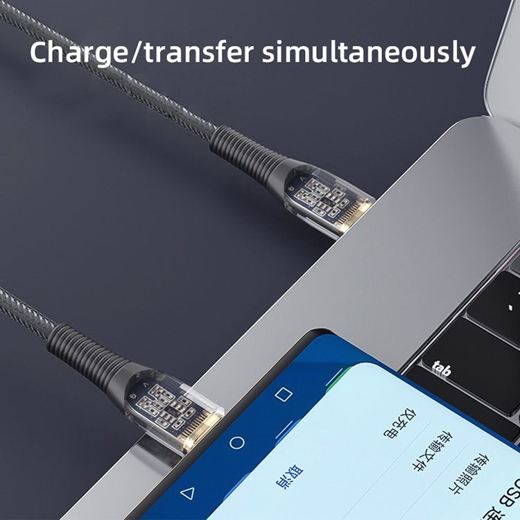 Mutural Li - CC009 1.2m 100W Transparent USB - C / Type - C to Type - C Charging Data Cable, Type - C to Type - C - ORIWHIZ