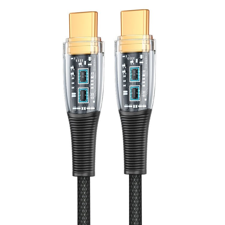 Mutural Li - CC009 1.2m 100W Transparent USB - C / Type - C to Type - C Charging Data Cable, Type - C to Type - C - ORIWHIZ