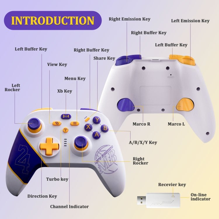 N2 Wireless 2.4G Controller Gamepad For Xbox One/One S/One X/Series S/Series X/PC Windows, Black, White, Comic Boy - ORIWHIZMicroSoft AccessoriesMicroSoft Accessories GamepadToys & Hobbies