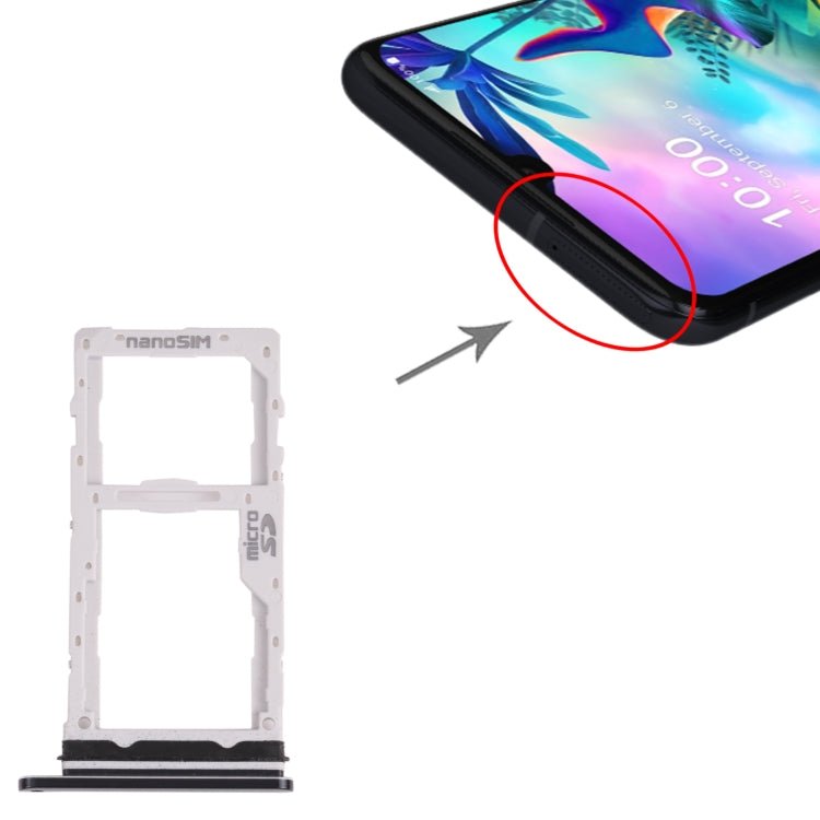 Nano SIM Card Tray + Micro SD Card Tray for LG G8X ThinQ / V50S ThinQ 5G LM - V510N, LMG850EMW, LM - G850, For LG G8X ThinQ / V50S ThinQ 5G - ORIWHIZ