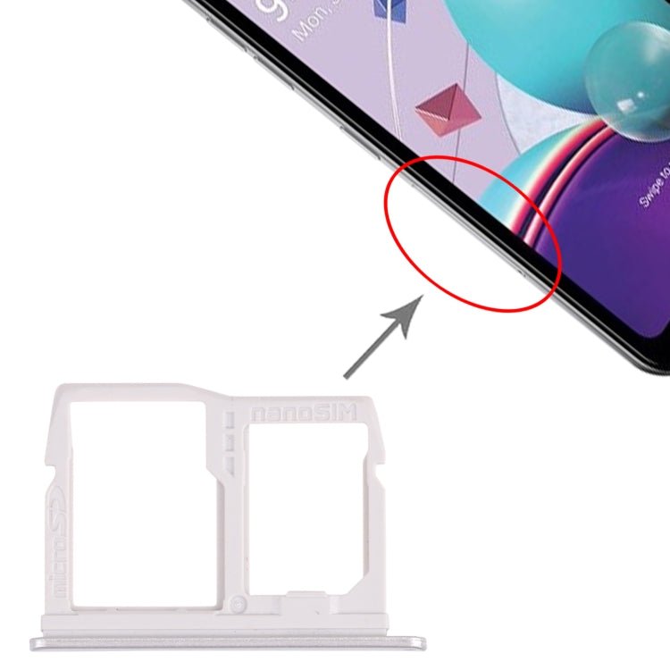 Nano SIM Card Tray + Micro SD Card Tray for LG K31 LM - K300Q, LMK300, LGL355DL, For LG K31 - ORIWHIZ