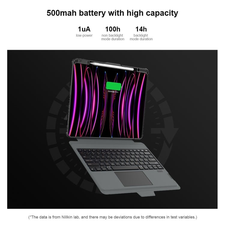 Nillkin Backlit Version Bumper Link Keyboard Case, For iPad Pro 13 2024, For iPad Pro 11 2024, For iPad Pro 12.9 2020/2021/2022, For iPad Air 2020/2022 / Pro 11 2022 - ORIWHIZApple AccessoriesiPad KeyboardiPad Keyboard For iPad Pro