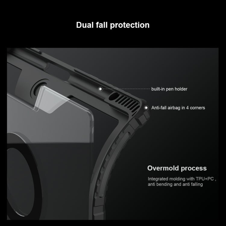 Nillkin Backlit Version Bumper Link Keyboard Case, For iPad Pro 13 2024, For iPad Pro 11 2024, For iPad Pro 12.9 2020/2021/2022, For iPad Air 2020/2022 / Pro 11 2022 - ORIWHIZApple AccessoriesiPad KeyboardiPad Keyboard For iPad Pro