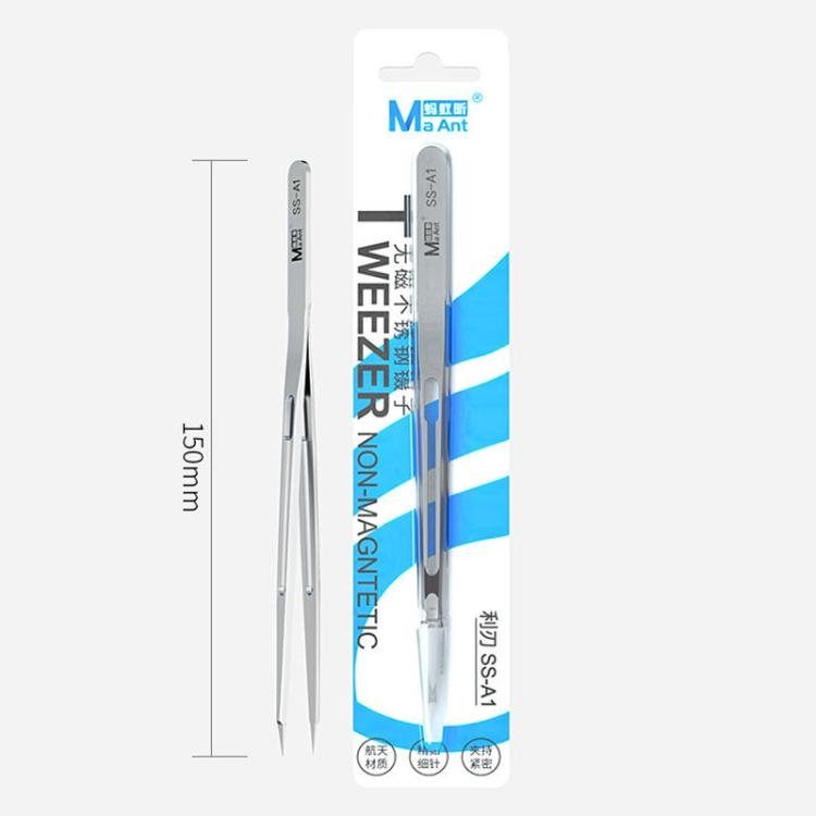 Non - magnetic Stainless Steel Tweezers, MaAnt SS - A, MaAnt SS - A1 - ORIWHIZ