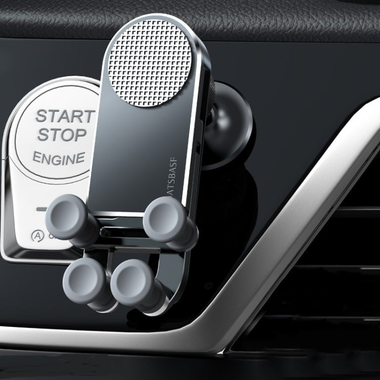 Oatsbasf Car Gravity Metal Bracket Scalable and Stable Mobile Phone Bracket Folding Screen Mobile Phone Exclusive Car Bracket, Folding Screen Outlet Black, Folding Screen Outlet Silver, Folding Screen Paste Black - ORIWHIZ