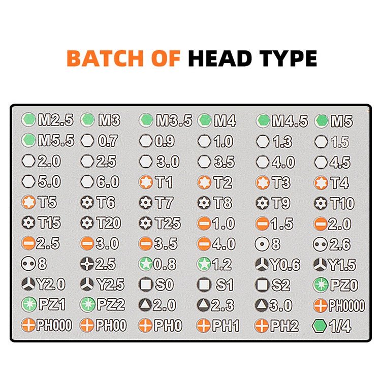 Obadun 9801 68 In 1 Screwdriver Set Manual Batch Glasses Screwdriver Hardware Repair Tool, Obadun 9801 - ORIWHIZ