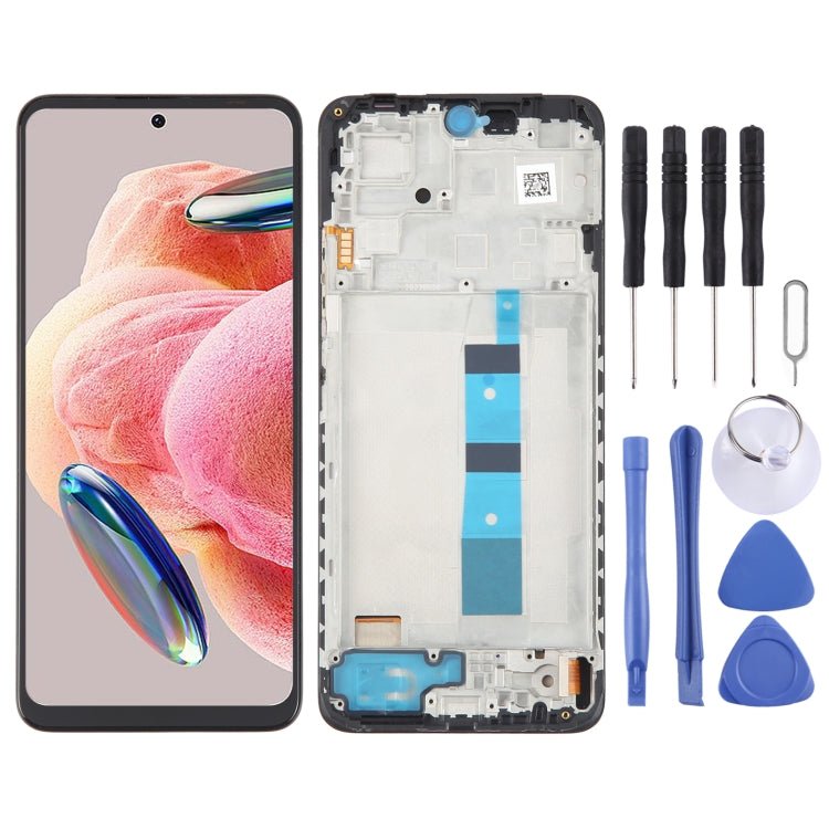 OLED Material LCD Screen Digitizer Full Assembly with Frame, For Xiaomi Redmi Note 12 4G, For Xiaomi Poco X5, For Xiaomi Redmi Note 12 5G - ORIWHIZ