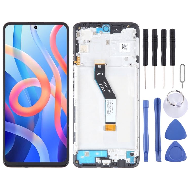 OLED Material LCD Screen For Digitizer Full Assembly with Frame, For Xiaomi Redmi Note 11 4G, For Xiaomi Poco M4 Pro 4G, For Xiaomi Redmi Note 11S 4G, For Xiaomi Redmi Note 10 Pro 4G, For Xiaomi Redmi Note 10 Pro Max, For Xiaomi Redmi Note 10 Pro India... - ORIWHIZ