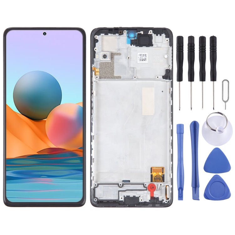OLED Material LCD Screen For Digitizer Full Assembly with Frame, For Xiaomi Redmi Note 11 4G, For Xiaomi Poco M4 Pro 4G, For Xiaomi Redmi Note 11S 4G, For Xiaomi Redmi Note 10 Pro 4G, For Xiaomi Redmi Note 10 Pro Max, For Xiaomi Redmi Note 10 Pro India... - ORIWHIZ